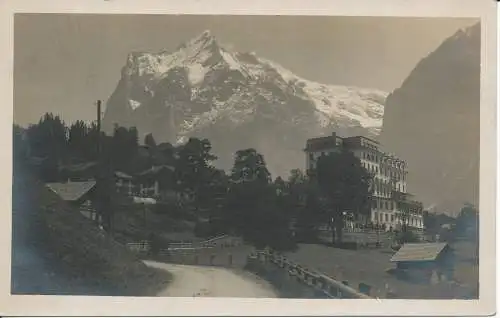 PC3394 Hotel Belvedere mit Wetterhorn. Grindelwald. Grauwiller. 1921