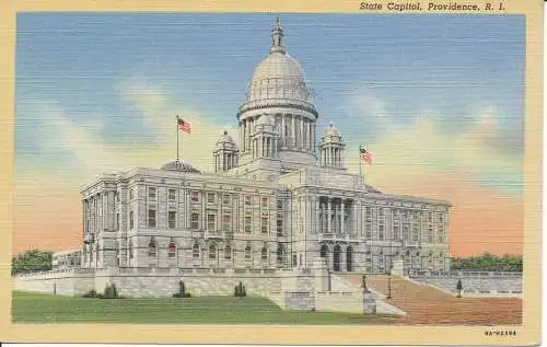 PC34357 State Capitol. Providence. R.I. Art Colortone