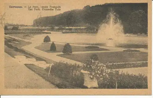 PC34154 Tervueren. Der Park. Französischer Garten. 1947