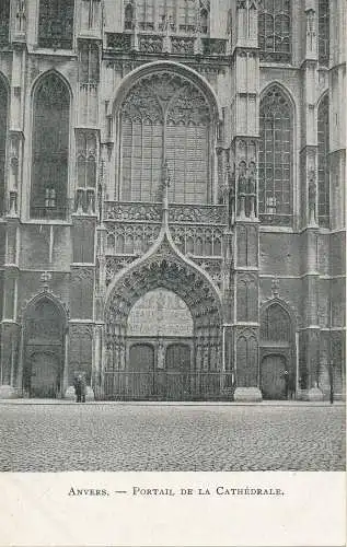 PC34020 Antwerpen. Portal zur Kathedrale