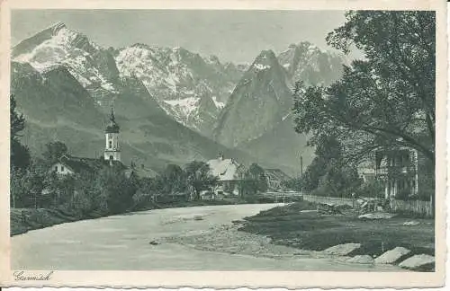 PC34323 Garmisch mit Loisach. B. Johannes. 1937