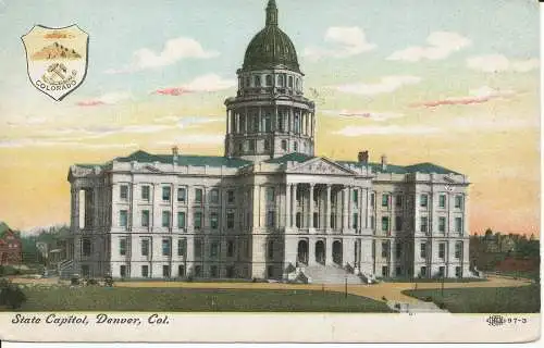 PC34359 State Capitol. Denver. Col. 1910