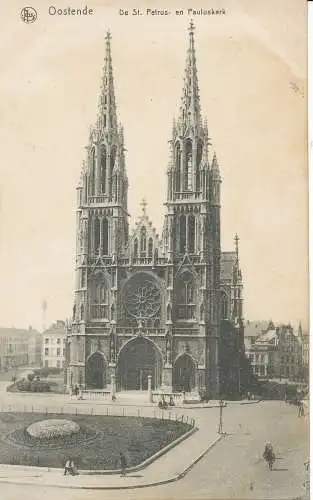 PC34230 Oostende. Von St. Petrus zur Pauluskerk. Ern. Thill