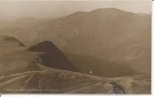 PC34832 Der Zug auf Snowdon. Judges Ltd. Nr. 9005. RP