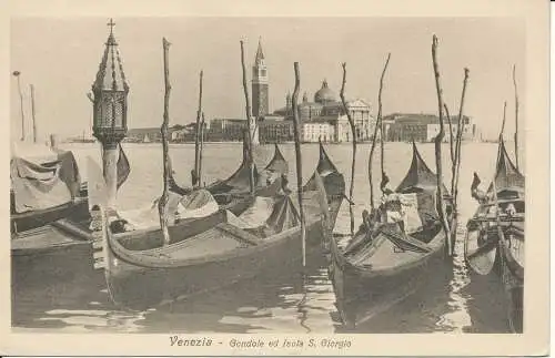 PC36406 Venedig. Gondeln und Isola S. Giorgio. Martin und Michieli. Nr. 3548. B. Hop