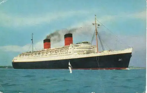 PC36346 R.M. S. Queen Elizabeth. Cunard Line. Lachs. Nr. 5553. 1966