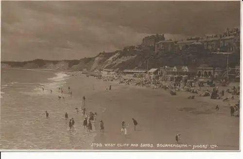 PC35541 West Cliff and Sands. Bournemouth. Judges Ltd. Nr. 5798. RP