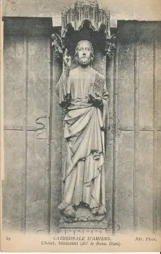 PC36442 Kathedrale von Amiens. Christus segnend. Neurdein. Nr. 49. B. Hopkins