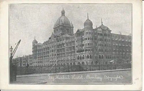 PC36577 Taj Mahal Hotel. Bombay. Choksey. Nr. 20. B. Hopkins