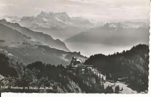 PC36417 Sonwolf und Dents du Midi. O. Schneider. Nr. 3153. B. Hopkins