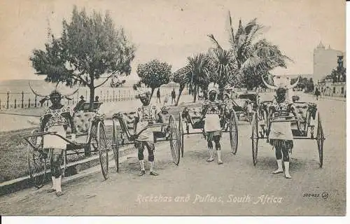 PC36986 Rickshas und Abzieher. Südafrika. A.R.Nr. 500423. B. Hopkins