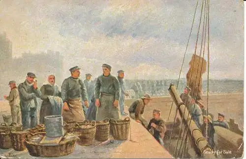 PC36397 Fisherfolk. Hildesheimer. Faksimile. Serie Nr. 5451. 1909