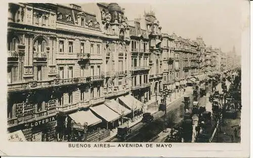 PC36962 Buenos Aires. Avenida de Mayo. F. Riudavets. 1927. B. Hopkins