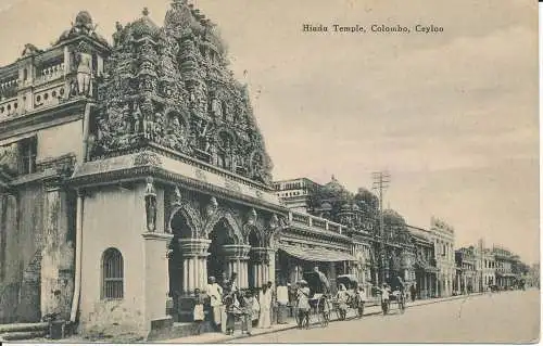 PC36902 Hindu-Tempel. Taube. Ceylon. John und Co. B. Hopkins