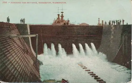 PC37441 Überflutung des Trockendock. Bremerton. Washington. H. Mitchell