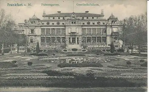 PC37166 Frankfurt a. M. Palmengarten. Gesellschaftshaus. Metz und Lautz. 1906. B