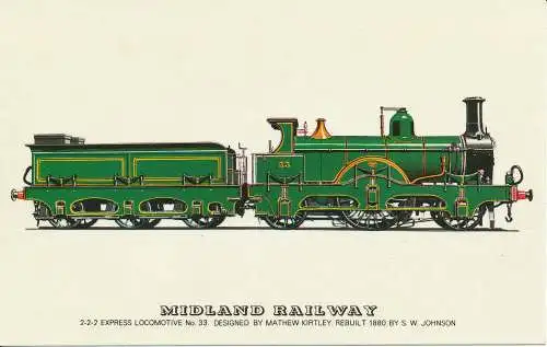 PC37157 Midland Railway. 222 Expresslokomotive Nr. 33. Prescott Pickup