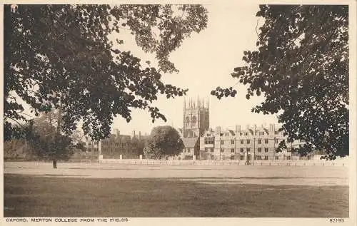 PC35686 Oxford. Merton College von den Feldern. Photochrom. Nr. 82193