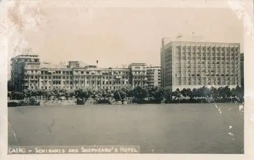 PC37053 Kairo. Semiramis and Shepheards Hotel. Lehnert und Landrock
