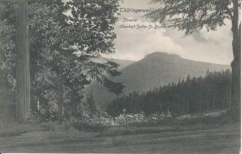 PC37172 Thüringerwald. Straße Oberhof Zella St. Blasli. B. Hopkins