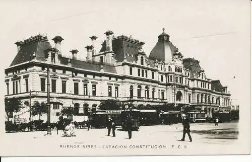 PC36959 Buenos Aires. Bahnhof Konstitution. F.C. S. B. Hopkins