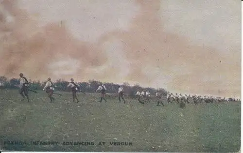 PC37272 Vormarsch der französischen Infanterie in Verdun. B. Hopkins