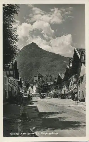 PC36484 Golling Marktgasse g.d. Hagengebirge. RP