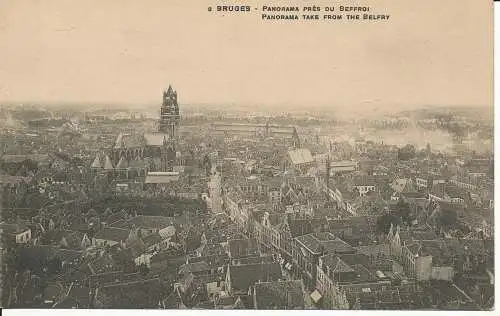 PC37721 Brügge. Panoramablick vom Glockenturm. Nelson. B. Hopkins