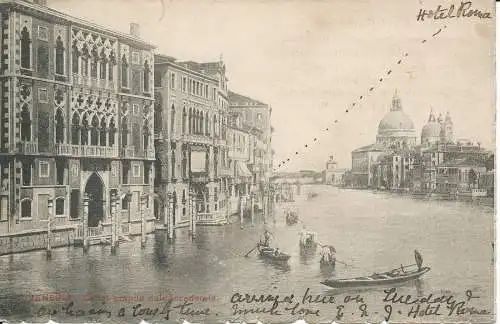 PC37262 Venedig. Canal Grande von der Akademie. B. Hopkins