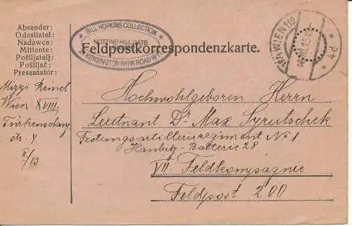 PC37711 Feldpostkorrespondenzkarte. 1915. B. Hopkins