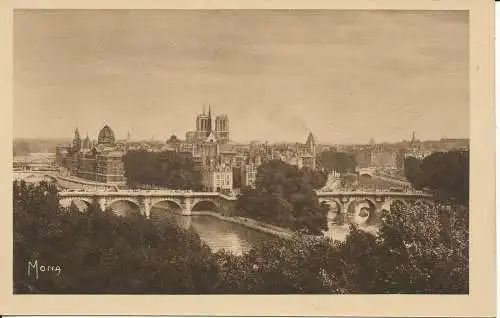 PC37691 Die Ile de la Cite und die Pont Neuf. Mona. B. Hopkins