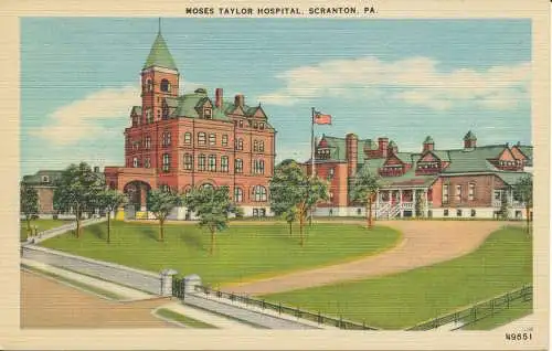 PC36429 Moses Taylor Hospital. Scranton. Pa. Scranton. Metrocraft. B. Hopkins