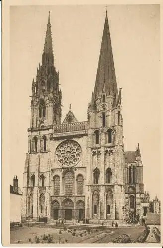 PC36617 La Douce France. Chartres. Die Kathedrale. Yvon. Nr. 1. B. Hopkins