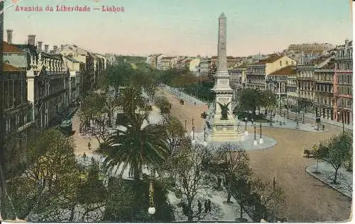 PC36420 Avenida da Liberdade. Lissabon. Nr. 1245. 1908. B. Hopkins