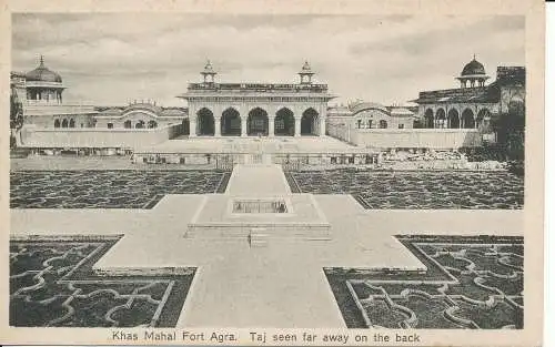 PC37557 Khas Mahal Fort Agra. Taj weit weg auf der Rückseite gesehen. Lal Chand