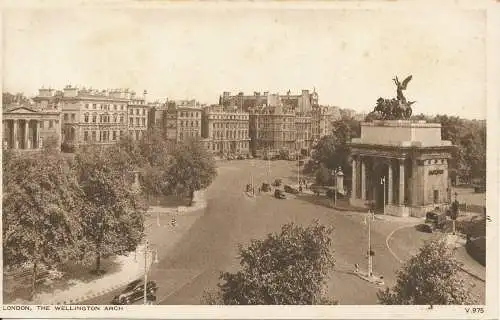 PC37568 London. Der Wellington Arch. Photochrom. Nr. V.975