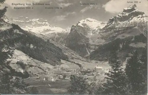 PC37831 Engelberg vom Schlossli aus. Frau Gruter. Nr. 514. B. Hopkins