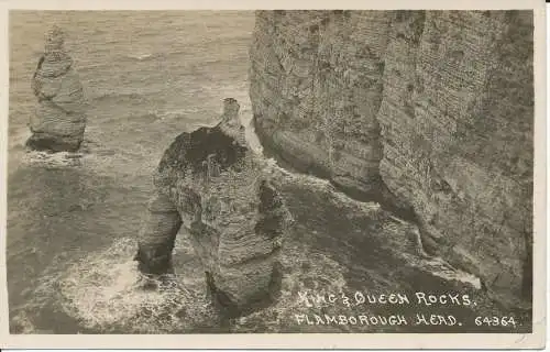 PC35857 King and Queen Rocks. Flamborough-Kopf. Nr. 64364. RP. 1921. B. Hopkins