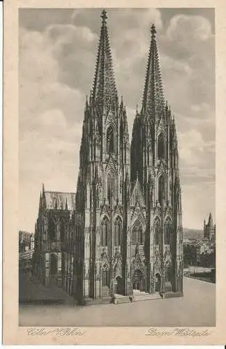 PC38661 Coln a. Rhein. Dom Westseite. Grossmann. Nr. 701. B. Hopkins