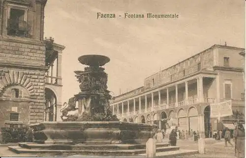 PC37474 Faenza. Monumentaler Brunnen. Morini und Baschetti