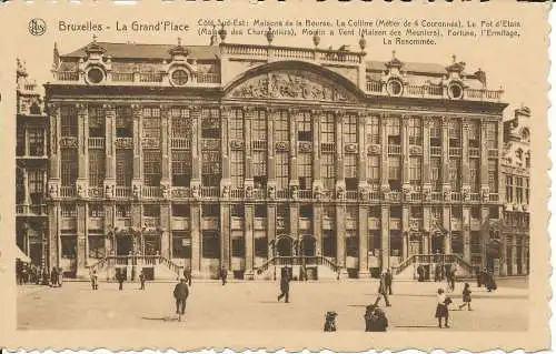 PC37846 Brüssel. La Grand Place. Südostküste. Häuser an der Börse. La Collin