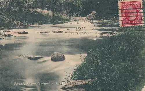 PC36590 Brook-Szene. Sedgwick Rock. Richmond. Ind. Kraemer Art. 1911. B. Hopkins