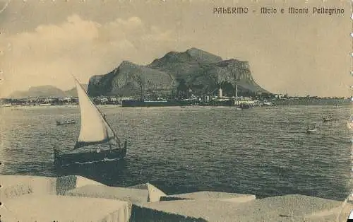 PC37336 Palermo. Pier und Monte Pellegrino