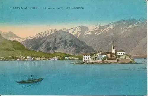 PC36881 Lago Maggiore. Baveno und Isola Supericre. Rote Brüder. 1925. B. Hopki