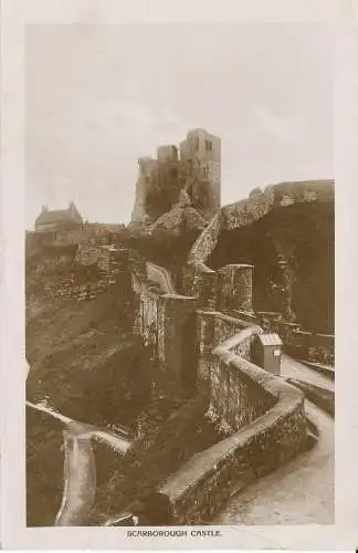 PC35858 Scarborough Castle. RP. B. Hopkins