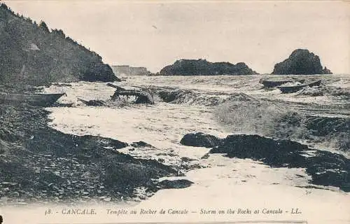 PC37545 Kanal. Sturm auf den Felsen bei Cancale. Levy und Neurdein vereint. Nr. 38