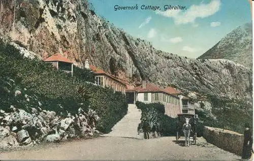 PC36713 Governors Cottage. Gibraltar. Benzaquen. 1913. B. Hopkins