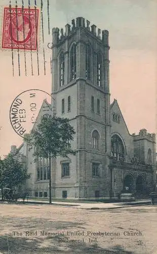 PC36802 Die Reid Memorial United Presbyterian Church. Richmond Ind. Kraemer Art.