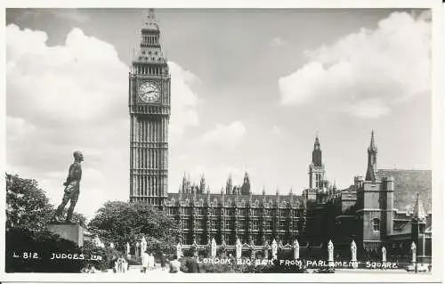 PC35537 London. Big Ben vom Parliament Square. Judges Ltd. Nr. L.812. RP