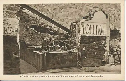 PC37193 Pompeji. Außenseite des Thermopolis. B. Hopkins